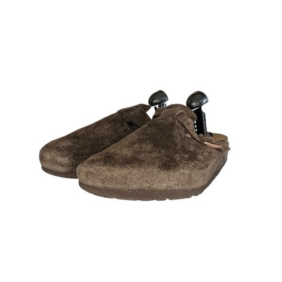 ***SOLD*** Mens Birkenstock Boston Soft Footbed Clogs Size 13 Mocha Suede - Picture 2 of 6
